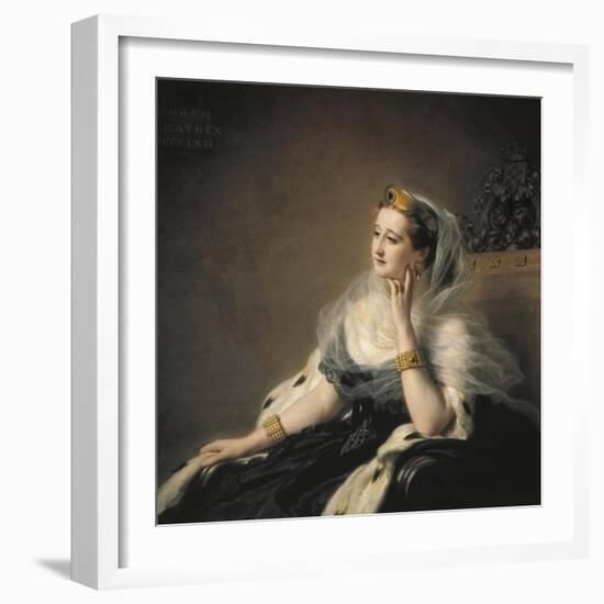 Eugenia, Empress of France, Wife of Napoleon III-Franz Xaver Winterhalter-Framed Art Print