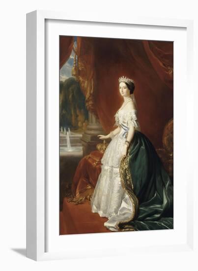 Eugénie de Montijo de Guzman (1826-1920), impératrice des Français - portrait officiel en 1853-Franz Xaver Winterhalter-Framed Giclee Print