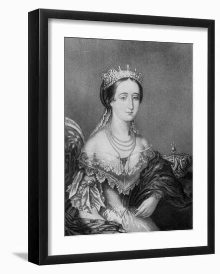 Eugenie De Montijo, Empress Consort of France C1853-1857-George Baxter-Framed Giclee Print