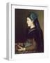 Eugenie Henner in Alsace, Holding a Basket of Apples-Jean Jacques Henner-Framed Giclee Print