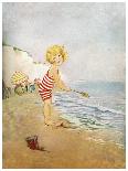 Playing On The Beach-Eugenie Richards-Framed Stretched Canvas