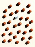 Overhead Shot of Balls and a Subbuteo Player-Eugenio Franchi-Framed Photographic Print