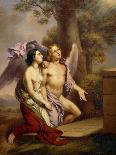 Cupid and Psyche, Kneeling-Eugenio Guglielmi-Stretched Canvas