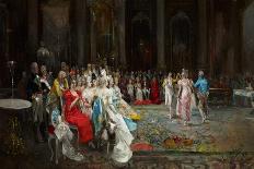 Arriving at the Theatre on a Night of a Masked Ball-Eugenio Lucas Villaamil-Giclee Print