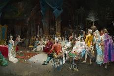 Arriving at the Theatre on a Night of a Masked Ball-Eugenio Lucas Villaamil-Mounted Giclee Print
