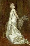 White Dress and Dog-Eugenio Scomparini-Giclee Print