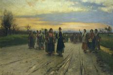 Pains, Festival of Dead Men, 1886-Eugenio Spreafico-Stretched Canvas
