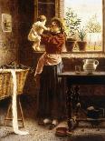 Entertaining the Baby, (Oil on Canvas)-Eugenio Zampighi-Giclee Print