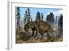 Euoplocephalus Dinosaur Grazing on Vegetation-Stocktrek Images-Framed Art Print