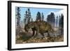 Euoplocephalus Dinosaur Grazing on Vegetation-Stocktrek Images-Framed Art Print