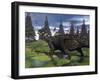 Euoplocephalus Dinosaur Walking in the Mountain-Stocktrek Images-Framed Art Print