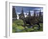 Euoplocephalus Dinosaur Walking in the Mountain-Stocktrek Images-Framed Art Print