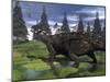 Euoplocephalus Dinosaur Walking in the Mountain-Stocktrek Images-Mounted Art Print
