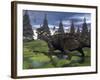 Euoplocephalus Dinosaur Walking in the Mountain-Stocktrek Images-Framed Art Print