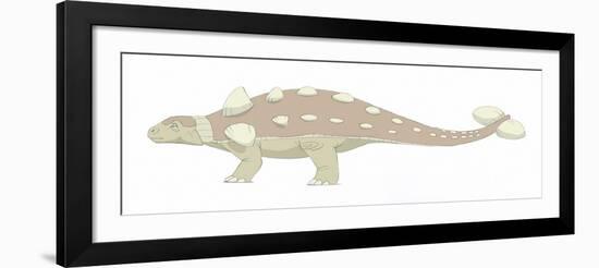 Euoplocephalus Pencil Drawing with Digital Color-Stocktrek Images-Framed Art Print