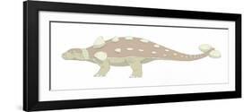 Euoplocephalus Pencil Drawing with Digital Color-Stocktrek Images-Framed Art Print