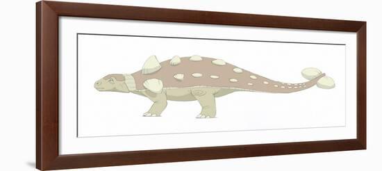 Euoplocephalus Pencil Drawing with Digital Color-Stocktrek Images-Framed Art Print