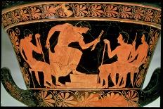 A Musical Contest, Detail from an Attic Red-Figure Calyx-Krater, from Cervetri, circa 510 BC-Euphronios-Framed Stretched Canvas