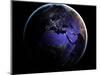 Eurasia and Africa at Night, Satellite Image-null-Mounted Photographic Print