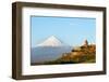 Eurasia, Caucasus Region, Armenia, Khor Virap Monastery; Lesser Ararat Near Mount Ararat in Turkey.-Christian Kober-Framed Photographic Print