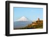 Eurasia, Caucasus Region, Armenia, Khor Virap Monastery; Lesser Ararat Near Mount Ararat in Turkey.-Christian Kober-Framed Photographic Print