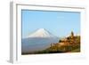 Eurasia, Caucasus Region, Armenia, Khor Virap Monastery; Lesser Ararat Near Mount Ararat in Turkey.-Christian Kober-Framed Photographic Print