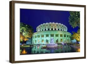 Eurasia, Caucasus Region, Armenia, Yerevan, Opera House, Statue of Flute Player Aram Khachaturian-Christian Kober-Framed Photographic Print