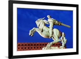 Eurasia, Caucasus Region, Armenia, Yerevan, Train Station Square, Statue of Sasuntsi David-Christian Kober-Framed Photographic Print