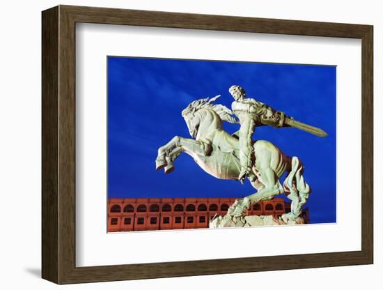 Eurasia, Caucasus Region, Armenia, Yerevan, Train Station Square, Statue of Sasuntsi David-Christian Kober-Framed Photographic Print