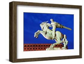 Eurasia, Caucasus Region, Armenia, Yerevan, Train Station Square, Statue of Sasuntsi David-Christian Kober-Framed Photographic Print