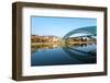 Eurasia, Caucasus Region, Georgia, Tbilisi, Bridge of Peace on Mtkvari River-Christian Kober-Framed Photographic Print