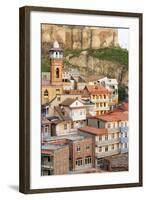 Eurasia, Caucasus Region, Georgia, Tbilisi, Old Town and Minaret of Tbilisi Mosque-Christian Kober-Framed Photographic Print