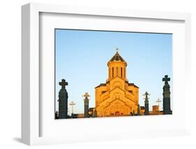 Eurasia, Caucasus Region, Georgia, Tbilisi, Tbilisi Sameda Cathedral-Christian Kober-Framed Photographic Print