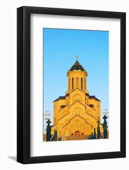 Eurasia, Caucasus Region, Georgia, Tbilisi, Tbilisi Sameda Cathedral-Christian Kober-Framed Photographic Print