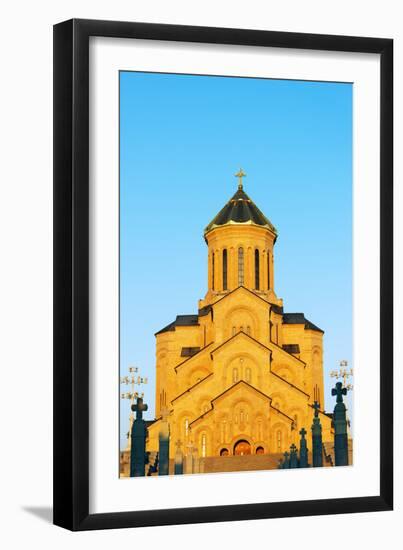 Eurasia, Caucasus Region, Georgia, Tbilisi, Tbilisi Sameda Cathedral-Christian Kober-Framed Photographic Print