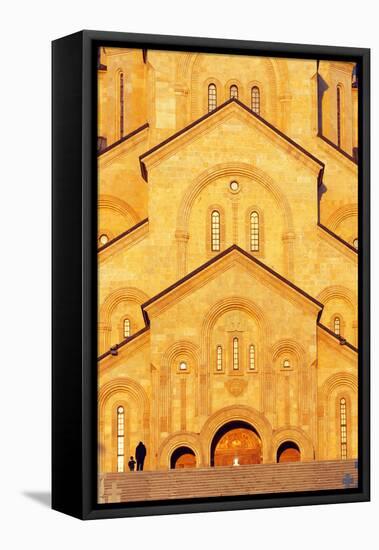 Eurasia, Caucasus Region, Georgia, Tbilisi, Tbilisi Sameda Cathedral-Christian Kober-Framed Stretched Canvas