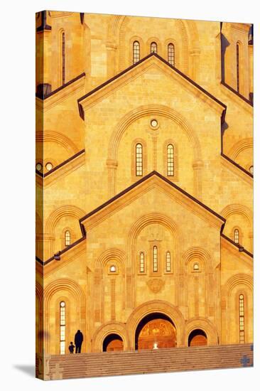 Eurasia, Caucasus Region, Georgia, Tbilisi, Tbilisi Sameda Cathedral-Christian Kober-Stretched Canvas