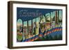 Eureka, California - Large Letter Scenes-Lantern Press-Framed Art Print