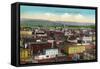 Eureka, California - Panoramic View of Town-Lantern Press-Framed Stretched Canvas