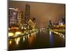 Eureka Tower and Yarra River at Night, Southbank, Melbourne, Victoria, Australia-David Wall-Mounted Photographic Print