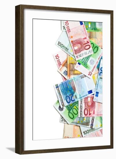 Euro Banknotes on White Background-jirkaejc-Framed Photographic Print