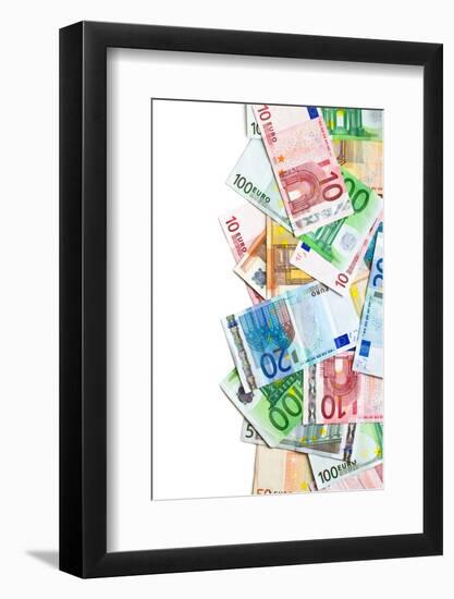 Euro Banknotes on White Background-jirkaejc-Framed Photographic Print