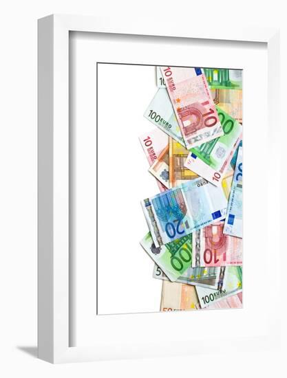 Euro Banknotes on White Background-jirkaejc-Framed Photographic Print