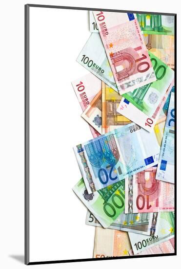 Euro Banknotes on White Background-jirkaejc-Mounted Photographic Print