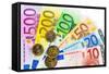 Euro Money Banknotes of the European Union-ginasanders-Framed Stretched Canvas