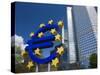 Euro Symbol, European Central Bank, Euro Tower, Willy Brandt Platz, Frankfurt-Am-Main, Germany-Walter Bibikow-Stretched Canvas