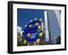 Euro Symbol, European Central Bank, Euro Tower, Willy Brandt Platz, Frankfurt-Am-Main, Germany-Walter Bibikow-Framed Photographic Print