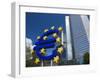 Euro Symbol, European Central Bank, Euro Tower, Willy Brandt Platz, Frankfurt-Am-Main, Germany-Walter Bibikow-Framed Photographic Print
