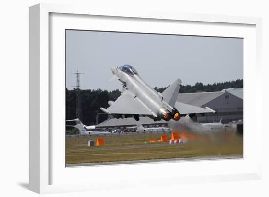 Eurofighter Ef2000 Typhoon from the Royal Air Force at Full Afterburner During Takeoff-Stocktrek Images-Framed Photographic Print