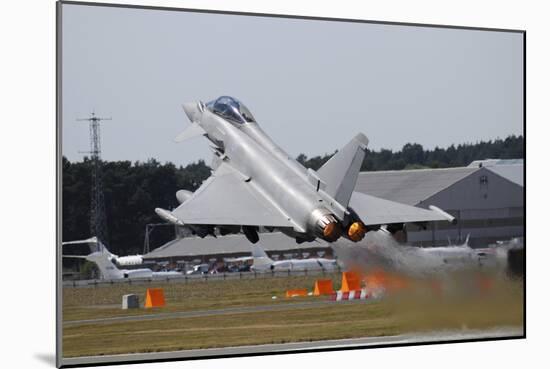 Eurofighter Ef2000 Typhoon from the Royal Air Force at Full Afterburner During Takeoff-Stocktrek Images-Mounted Photographic Print